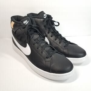 Nike Court Royale 2 Mid Black Women’s Size 10.5 CT1725-001 Black w/ White Logo